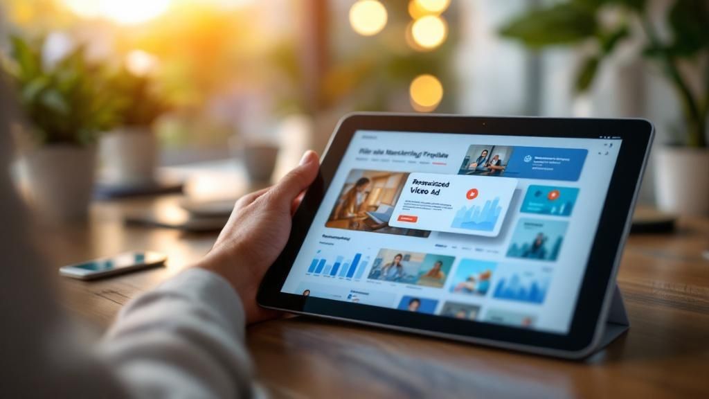 A visual representation of automated video features displayed on a futuristic interface.