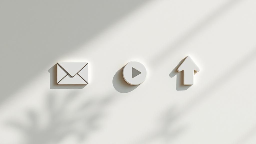 A marketing professional choosing between different video styles on a screen.