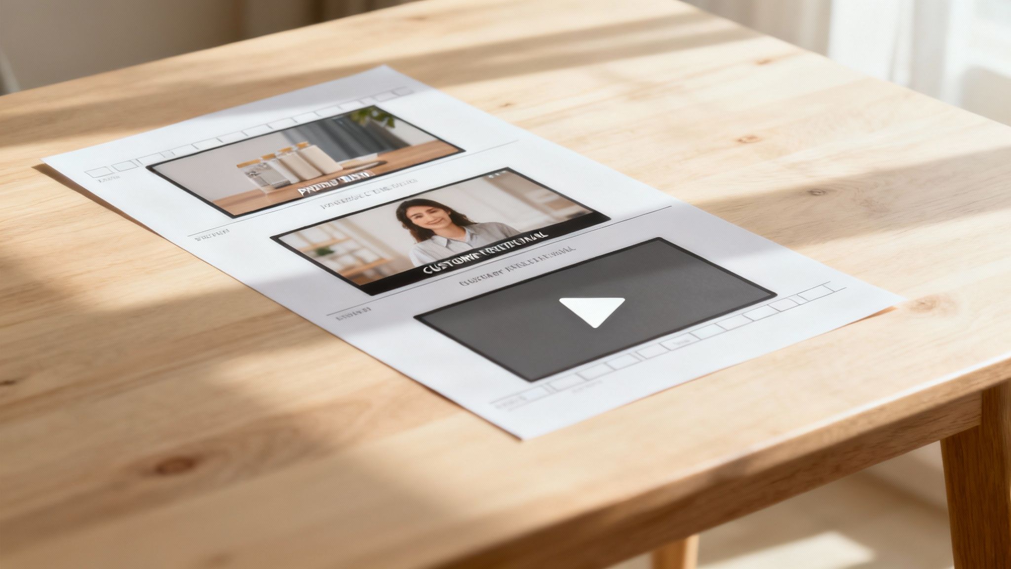 An explainer video being played on a laptop, showing clear graphics and simple text.