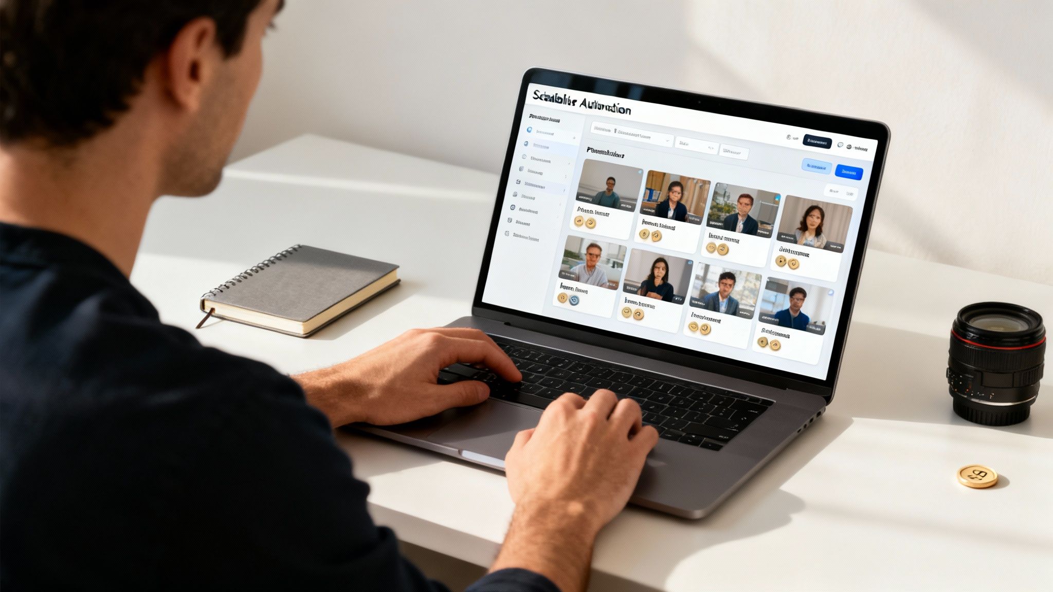 A chart showing upward trends next to a play button, illustrating the return on investment from video marketing.