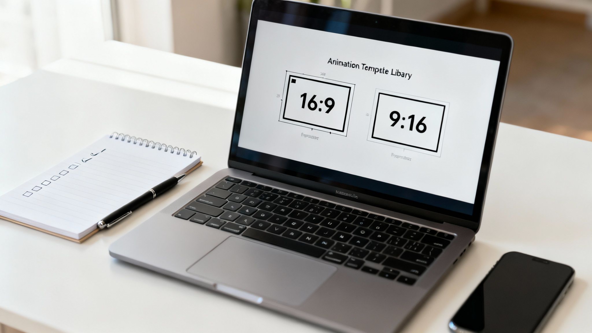 A screenshot of the Wideo template library, showing various design options for different use cases.