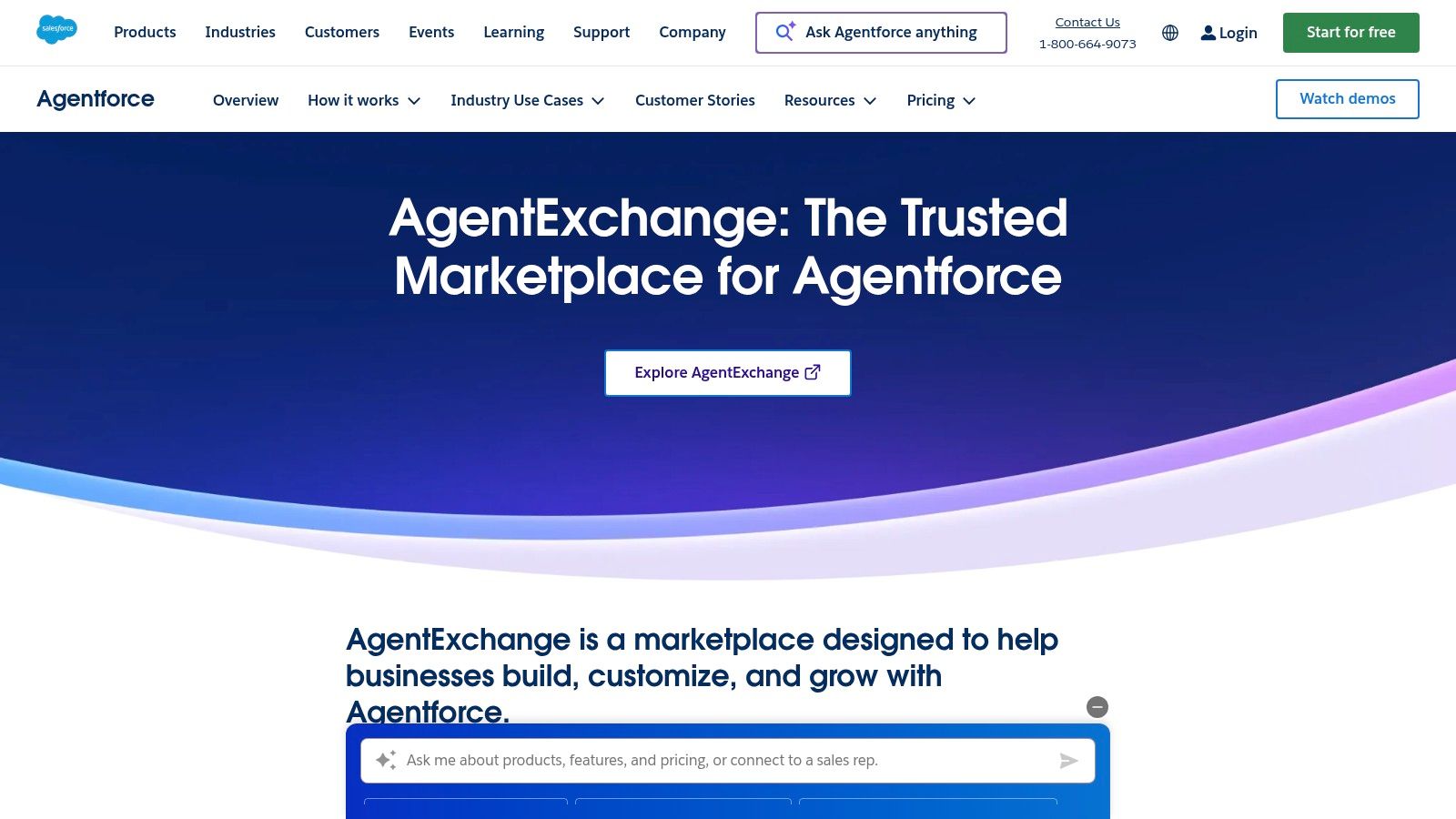 Salesforce AgentExchange (Agentforce marketplace)