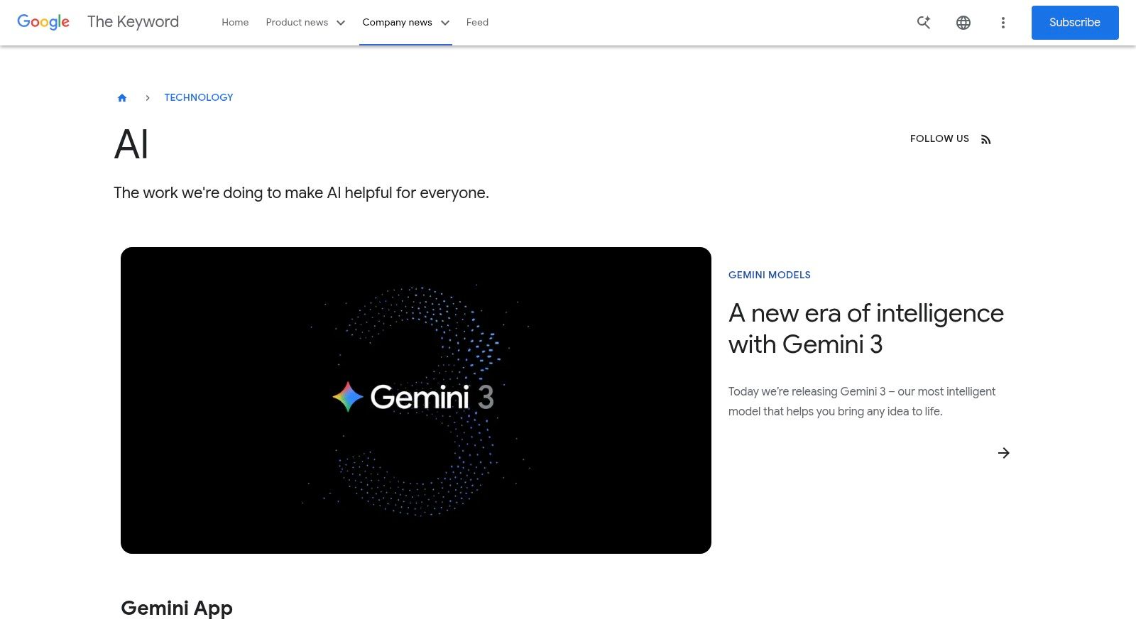 Google (DeepMind + Google AI) Official Blog – AI Updates
