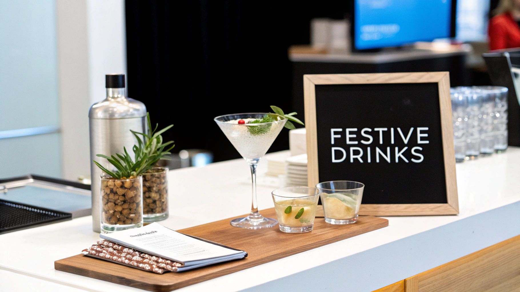 Holiday Cocktail or Mocktail Bar