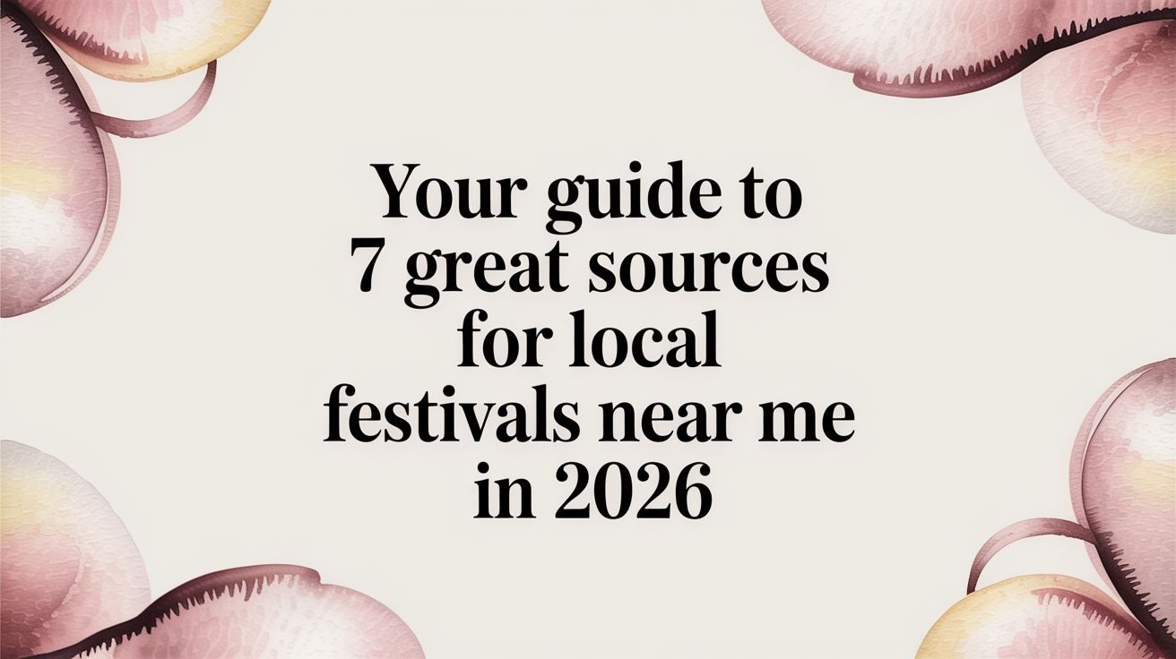 Your Guide to 7 Great Sources for Local Festivals Near Me in 2026