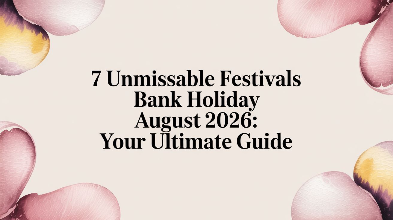 7 Unmissable Festivals Bank Holiday August 2026: Your Ultimate Guide