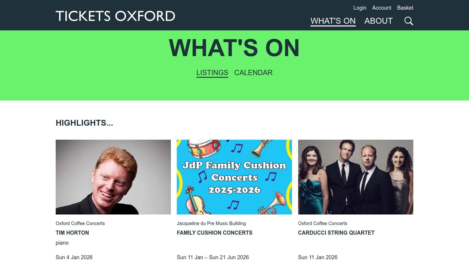 Tickets Oxford (Oxford Playhouse / TicketsOxford)