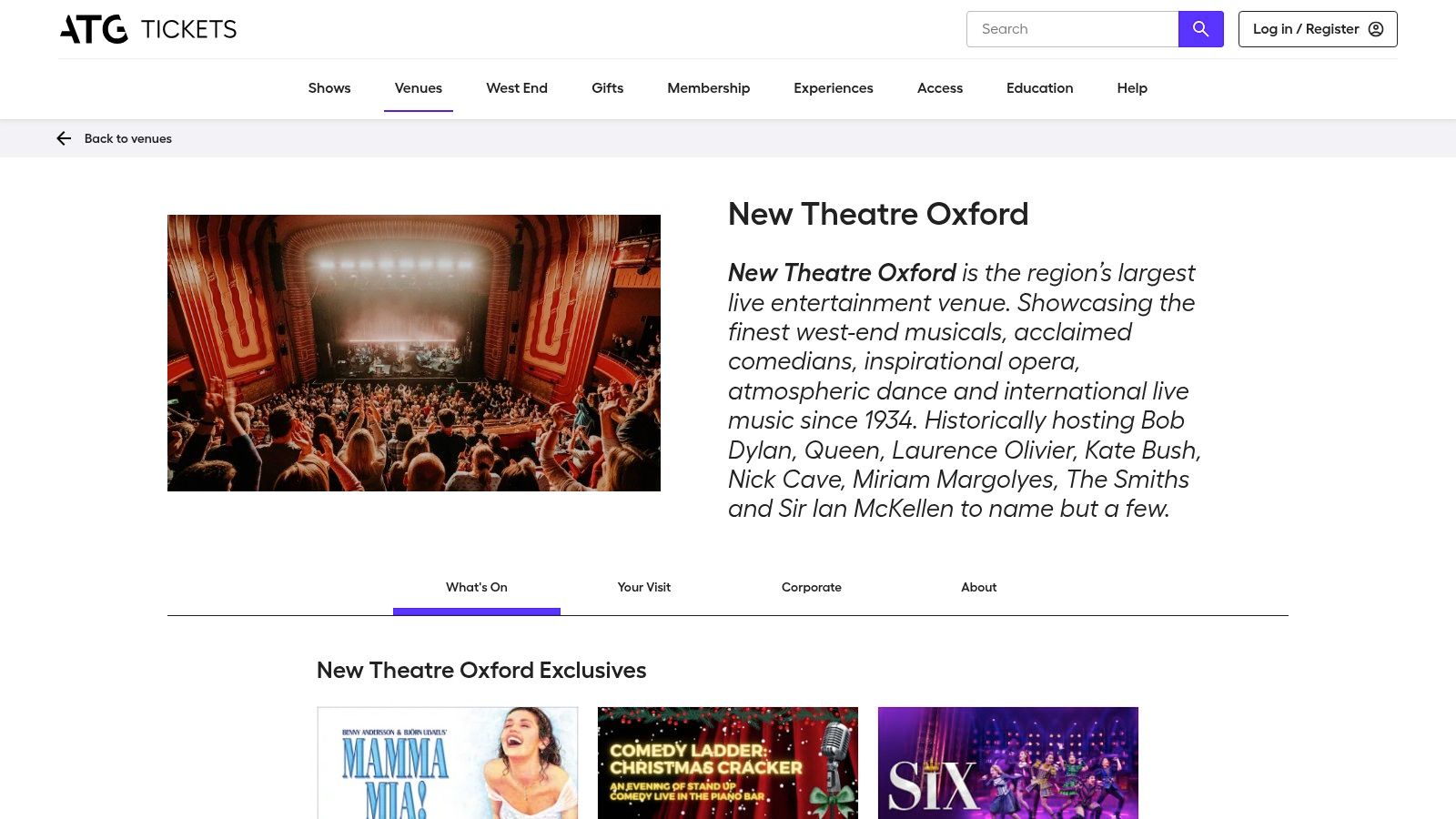 A packed audience enjoys a show at the New Theatre Oxford.