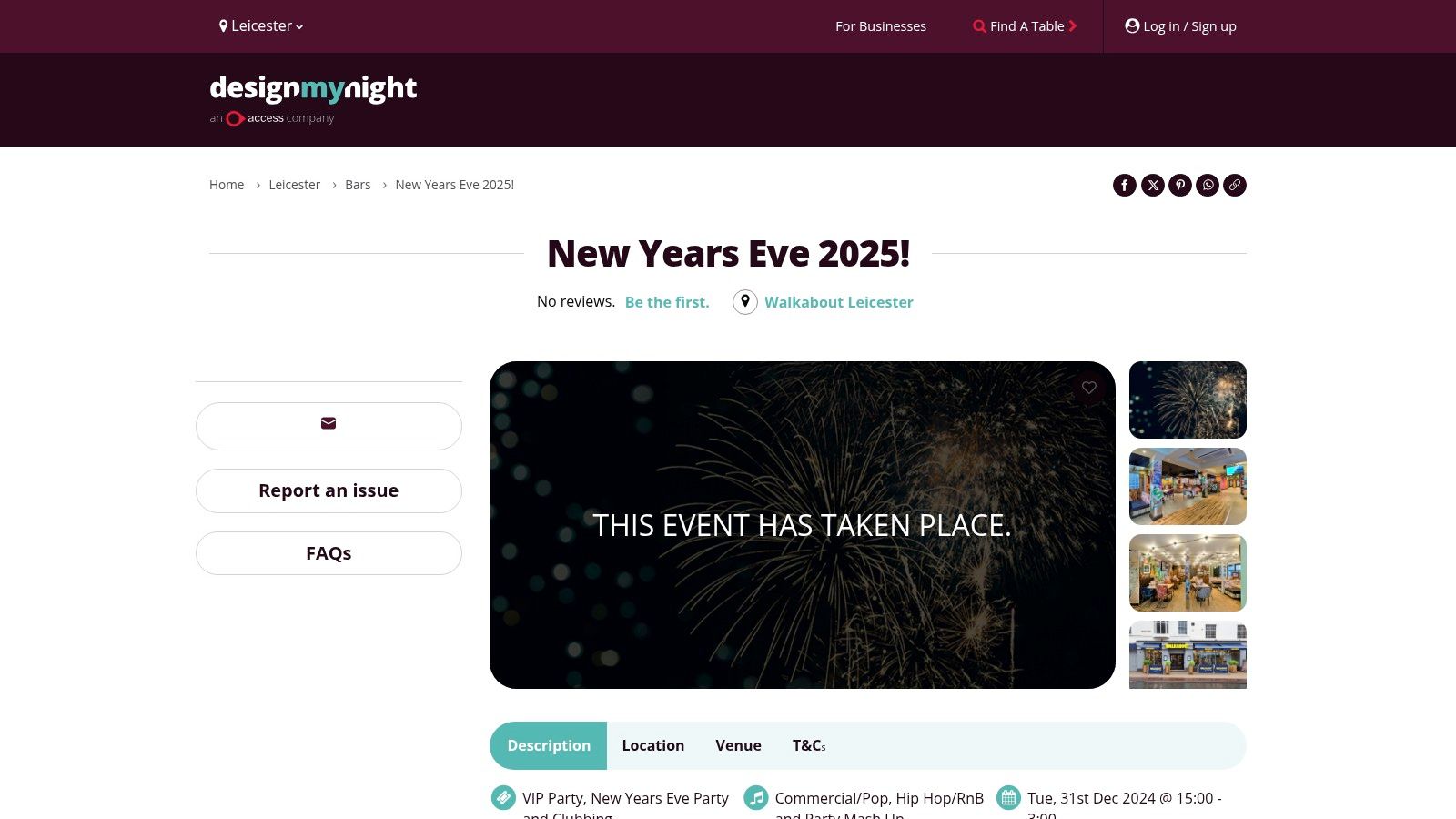 Leicester New Year's Eve fireworks display