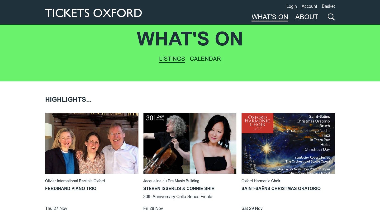 Tickets Oxford (Ticketing hub operated by Oxford Playhouse)