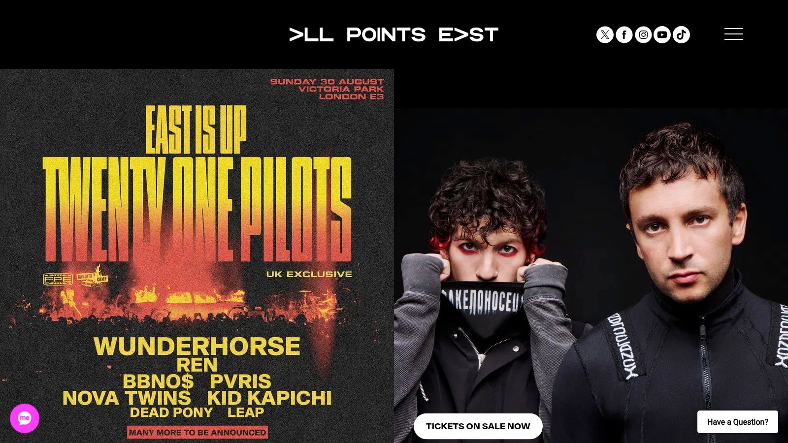 A lively crowd at the All Points East festival in Victoria Park, London