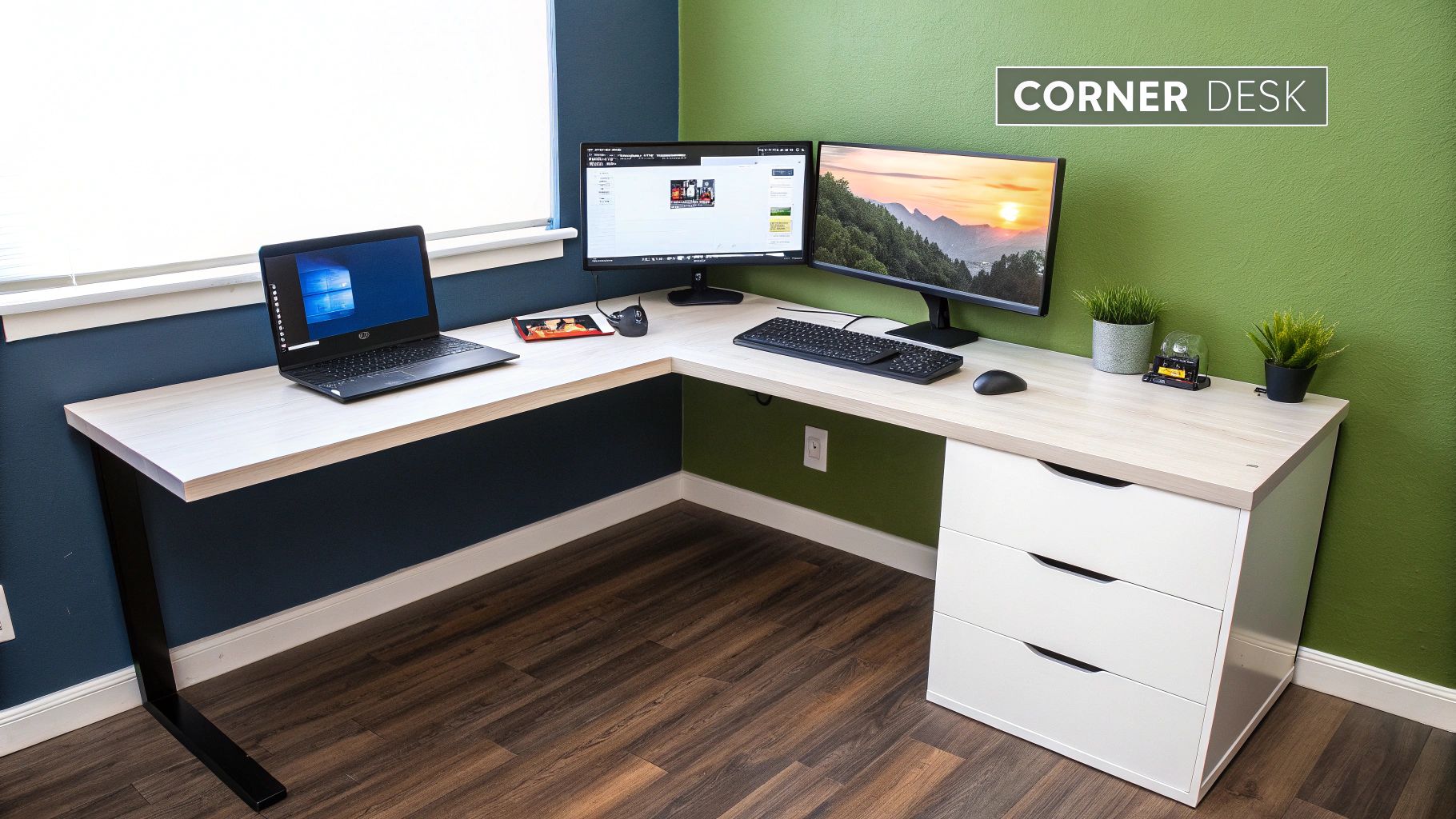 Corner Floating Desk System