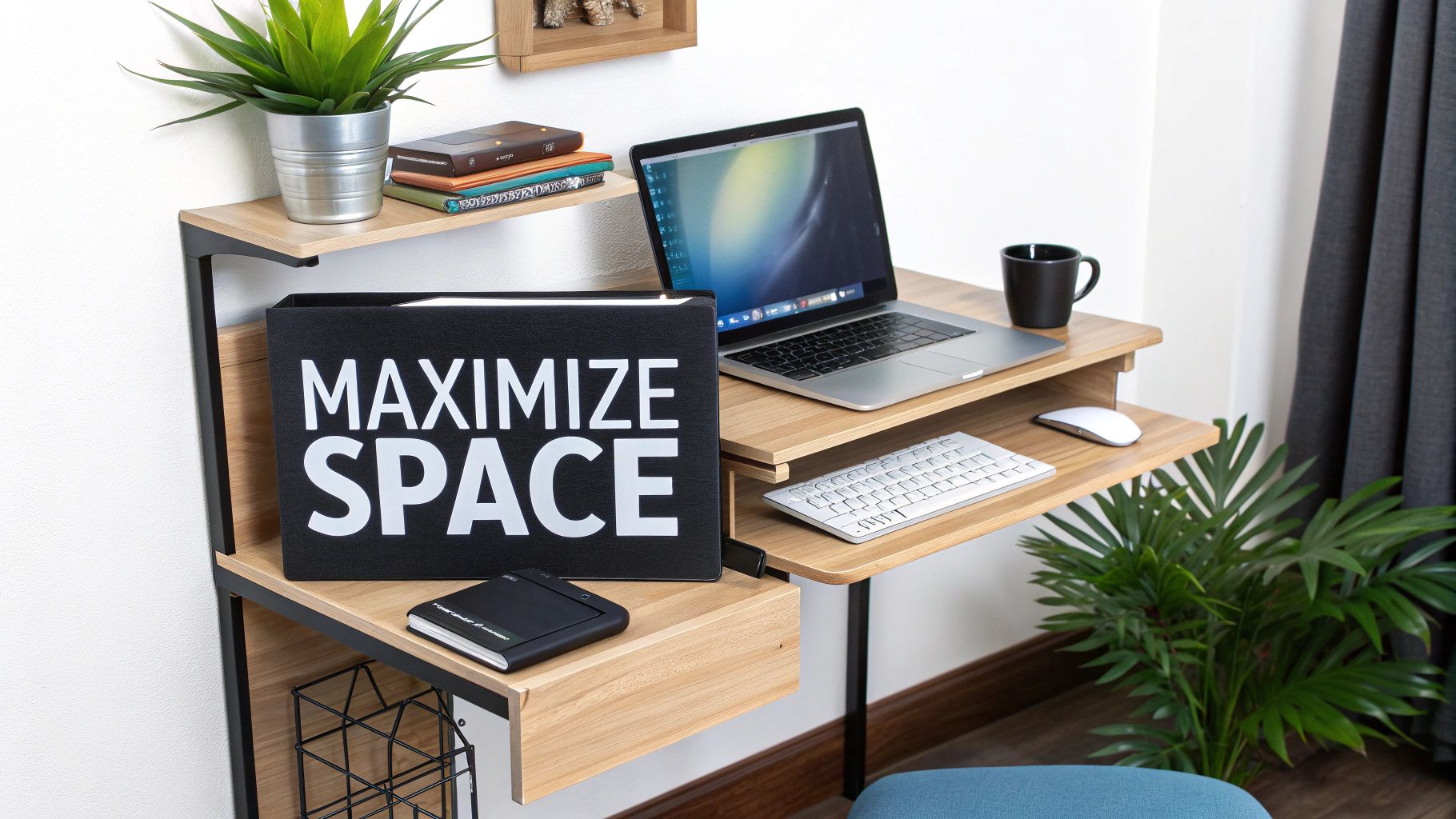 Wall-mounted standing desk