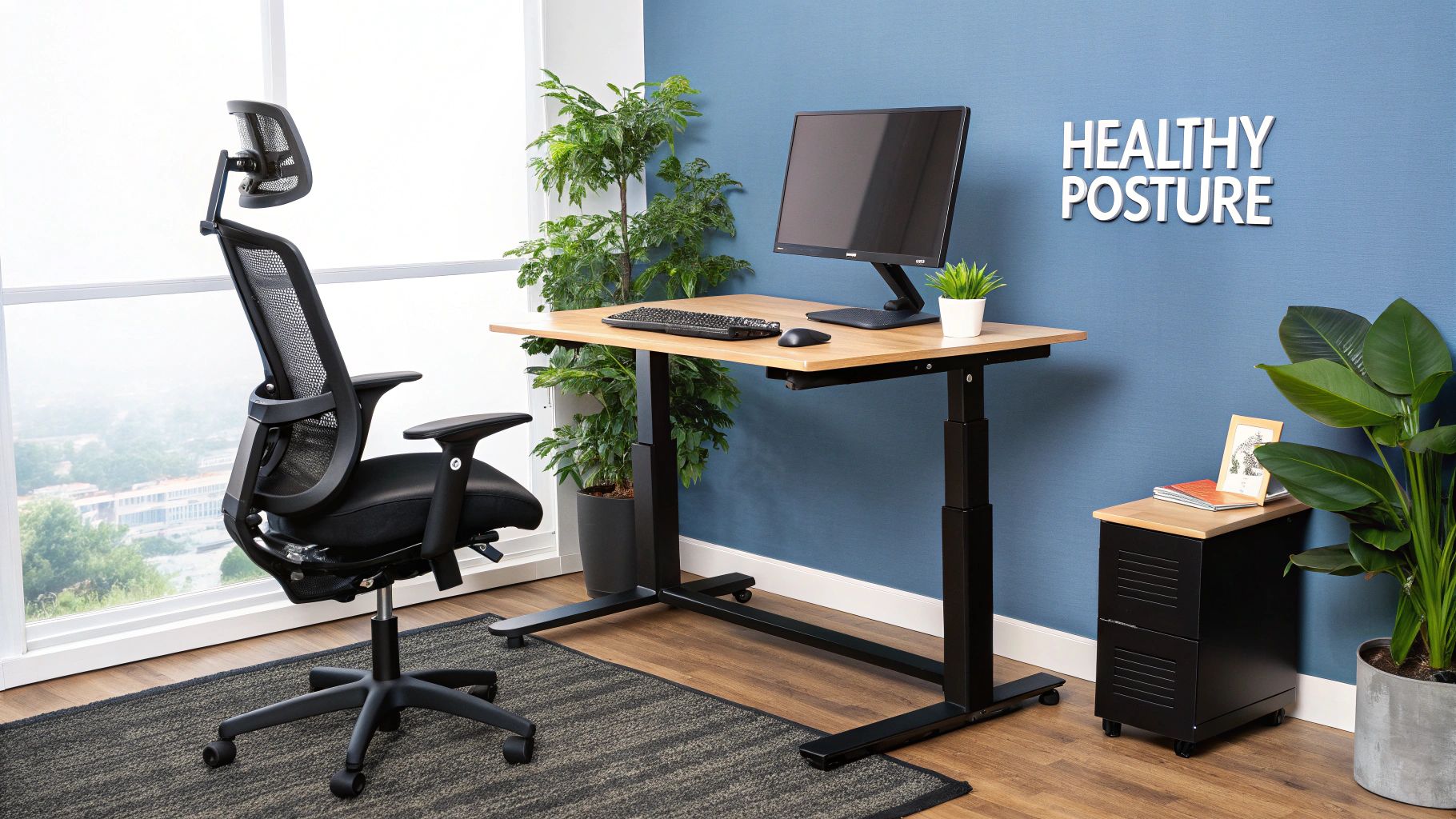 Ergonomic Wellness-Focused Office