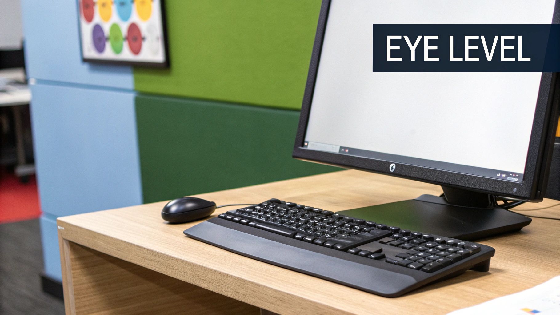 Monitor Position and Eye Level Alignment