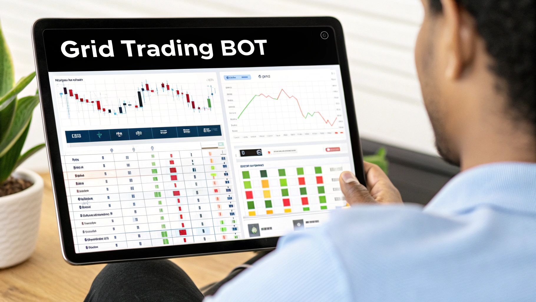 Infographic showing key data about Grid Trading
