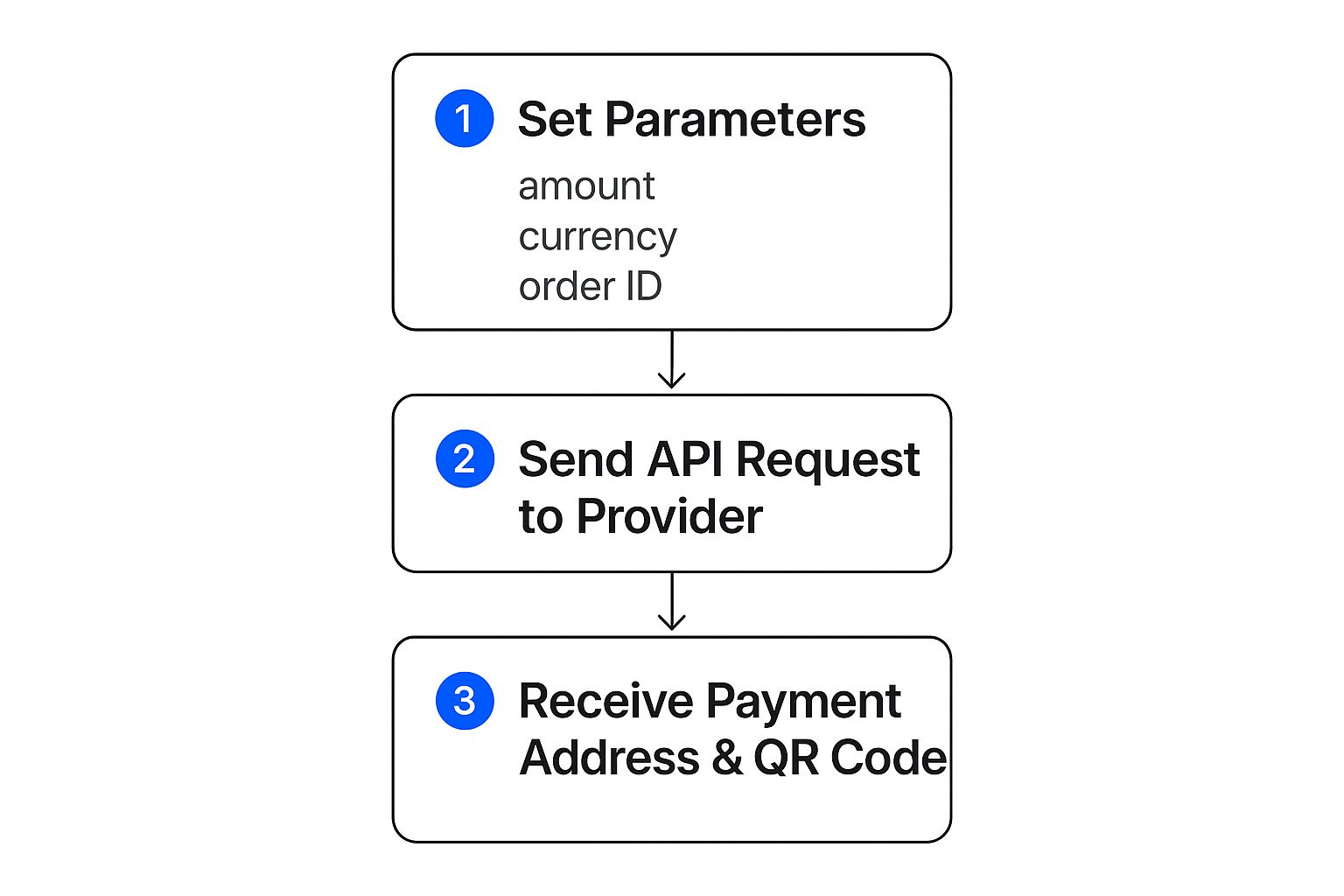 Infographic about crypto payment api