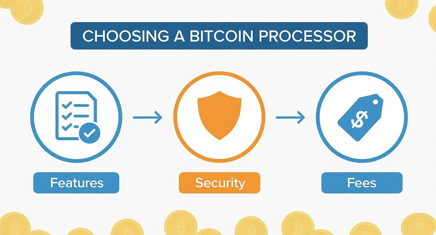 Infographic about how to accept bitcoins