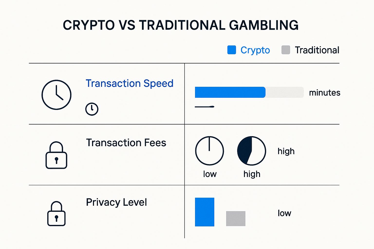 Infographic about cryptocurrency and gambling