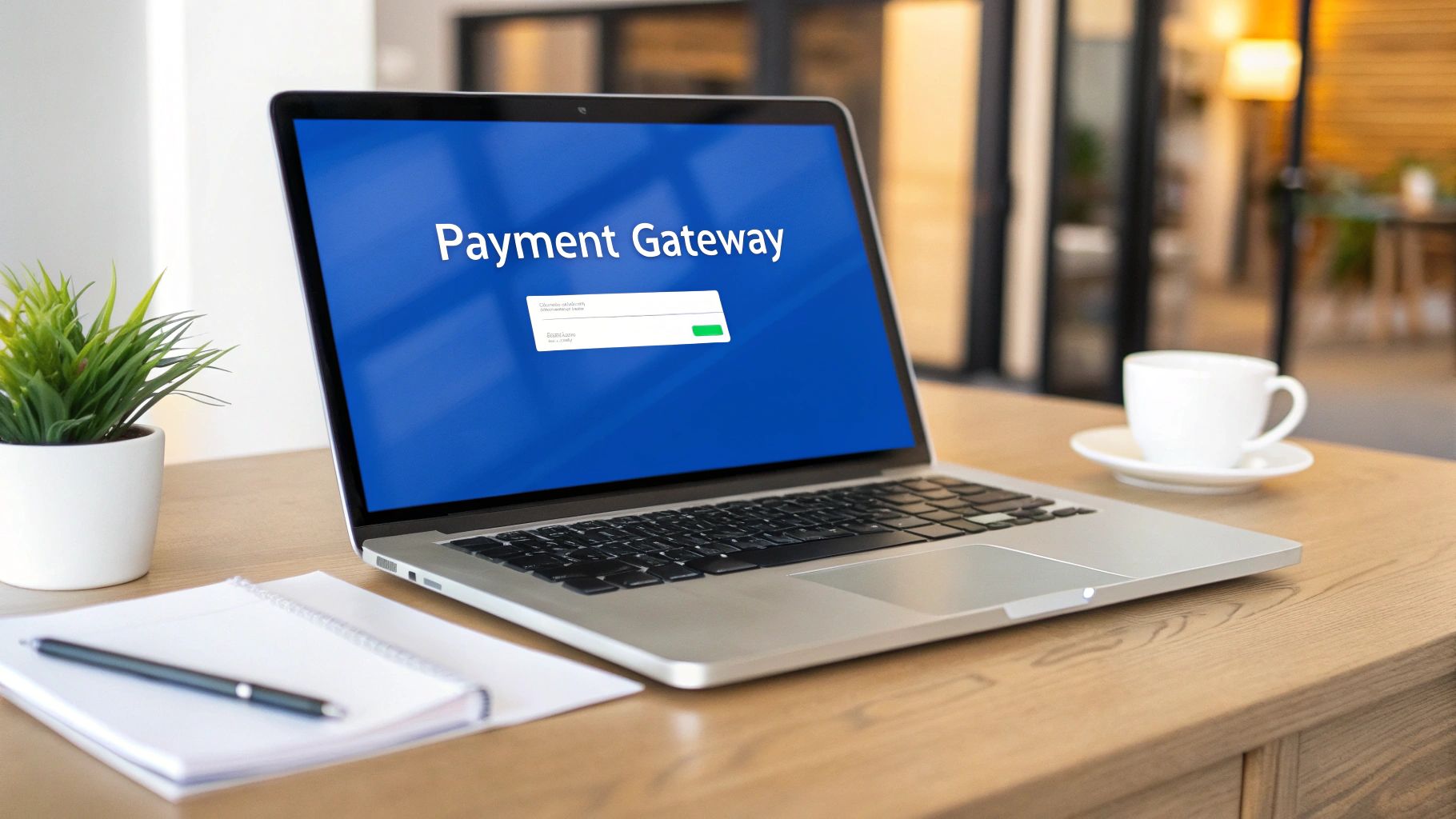 A person paying with a credit card on a laptop, symbolizing WordPress payment integration.