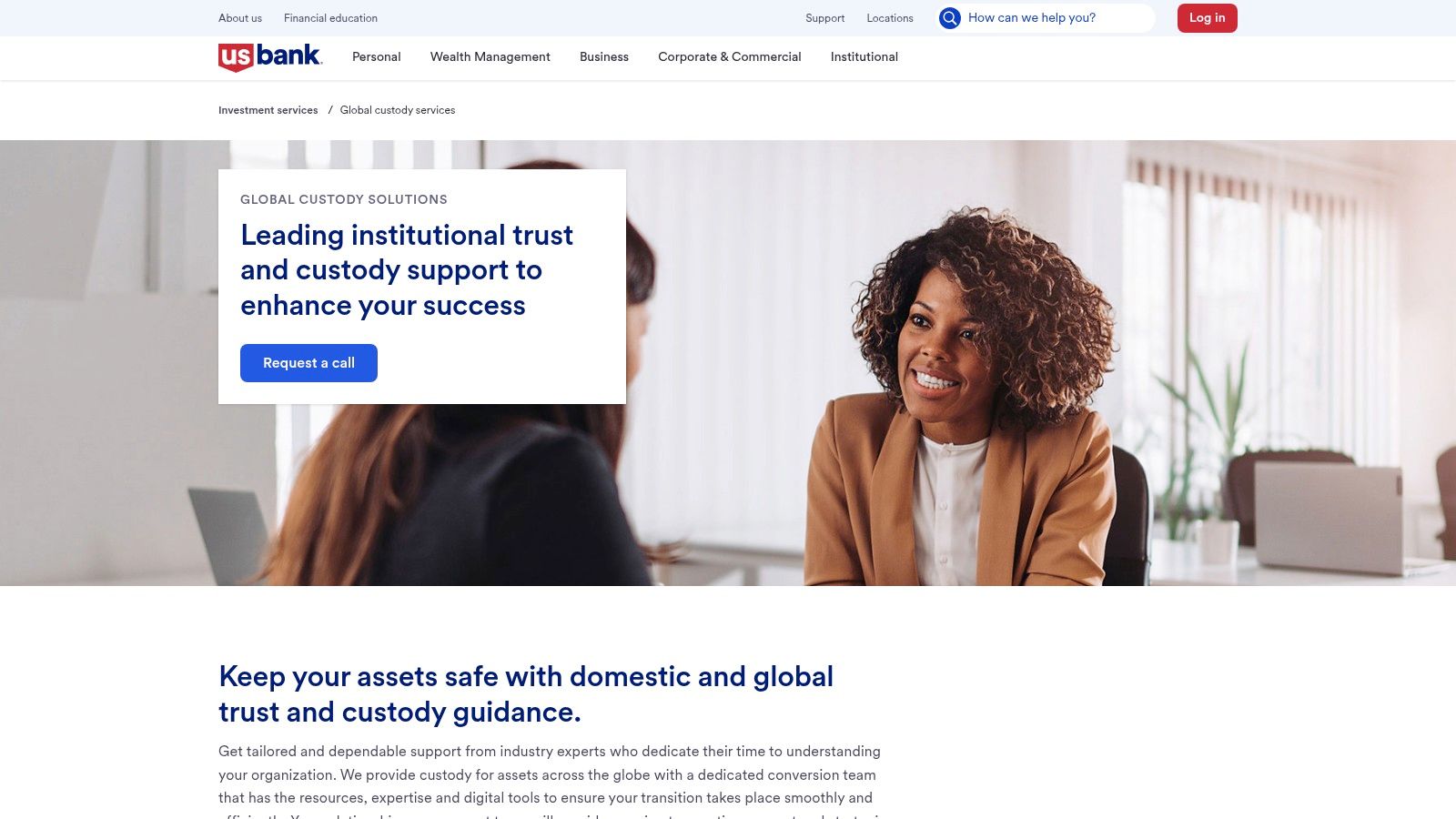 U.S. Bank - Institutional Crypto Custody (Global Fund Services)