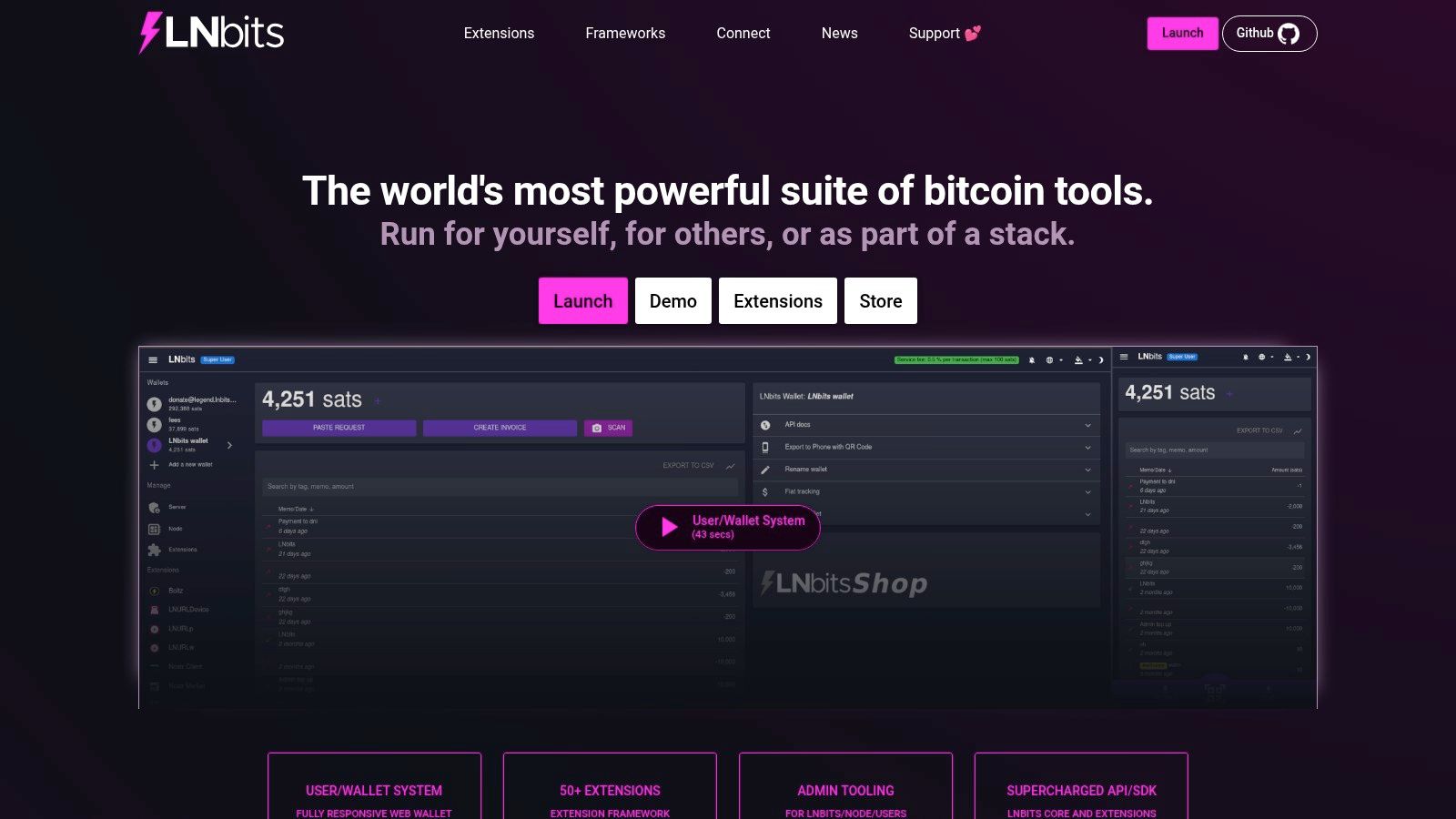 LNbits (including LNbits WooCommerce gateway)