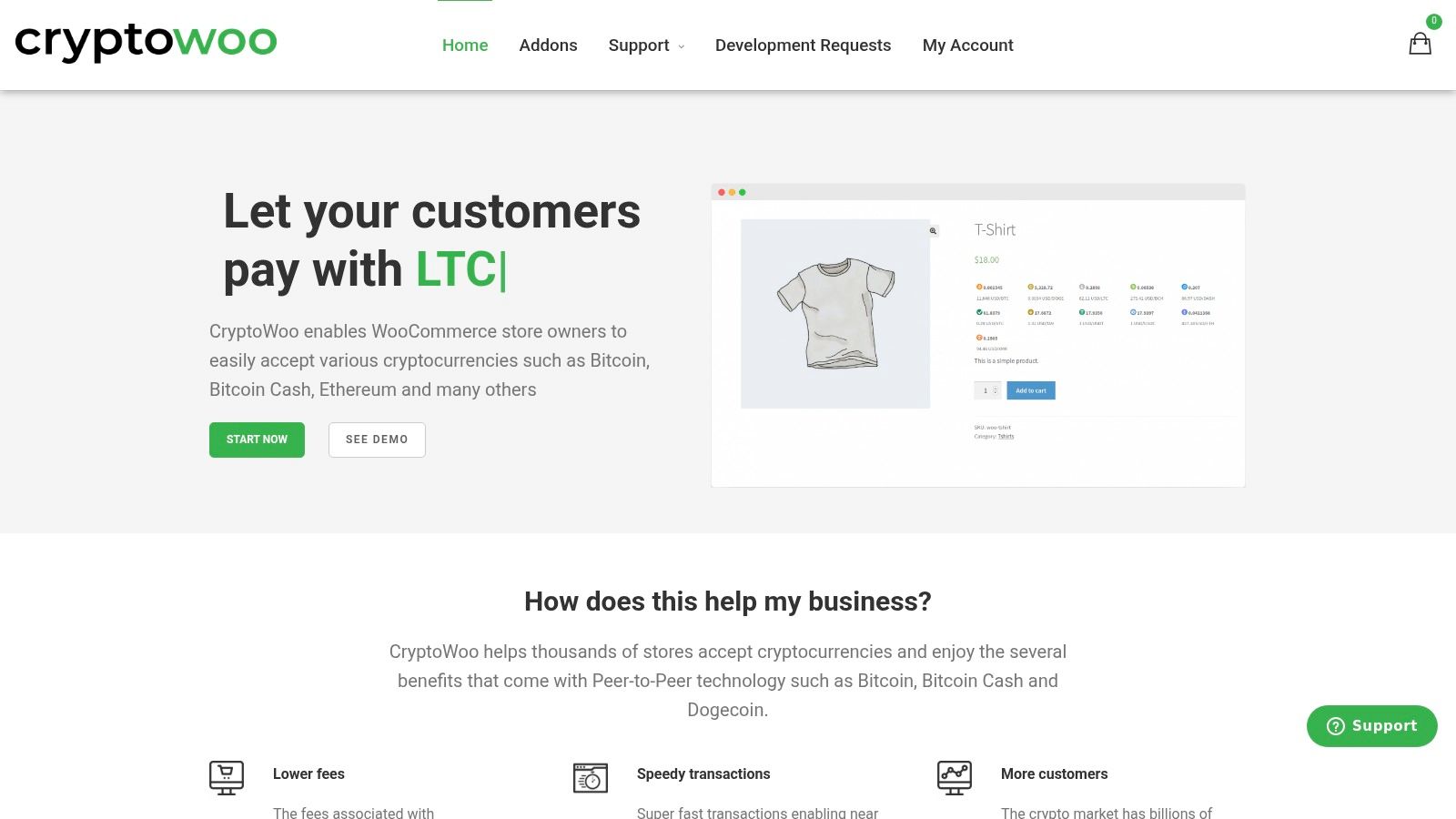 CryptoWoo (WooCommerce plugin with HD Wallet add-on)