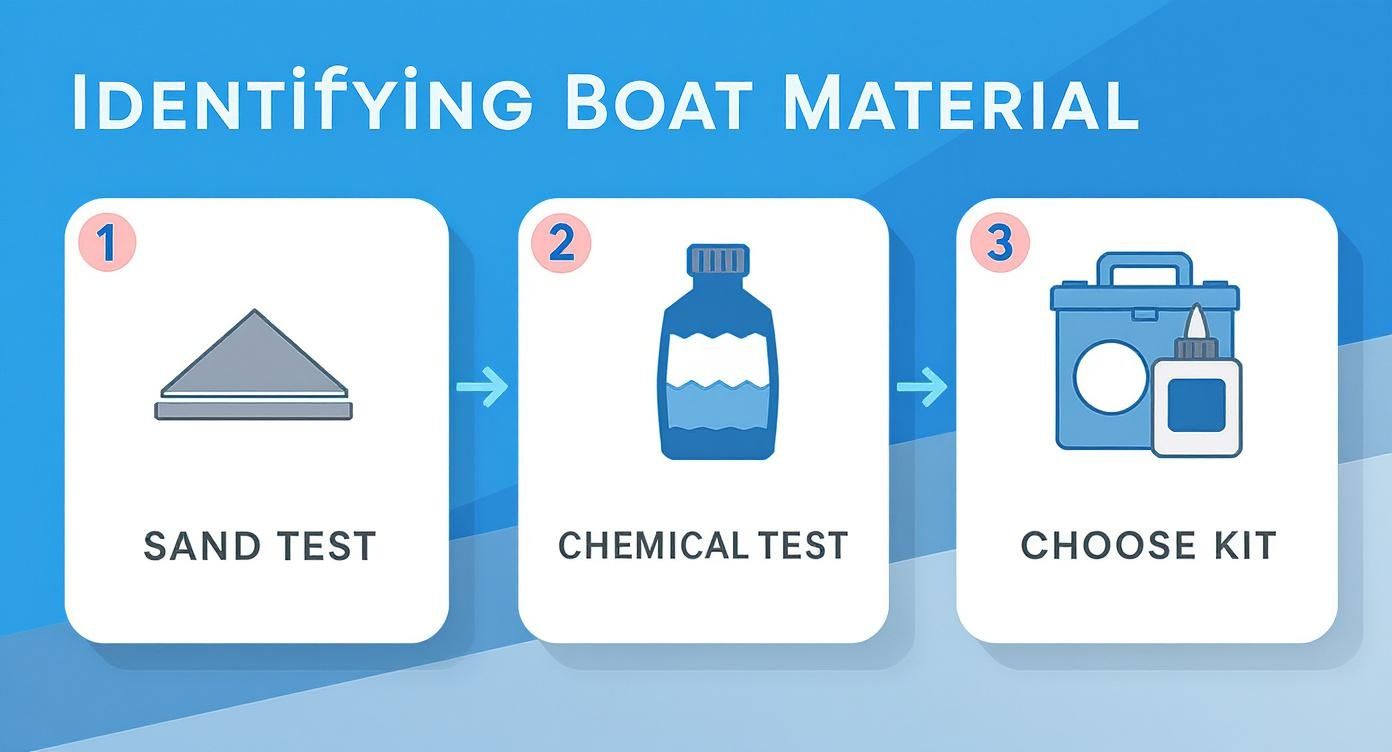 Infographic about rubber boat repair