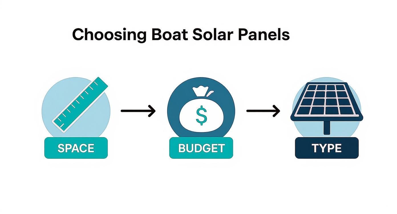 Infographic about solar panels for boats
