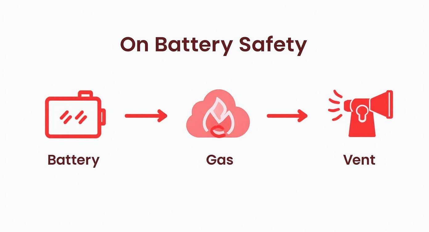 Infographic about battery boxes marine
