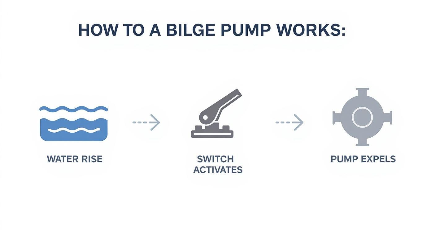 Infographic about automatic bilge pump