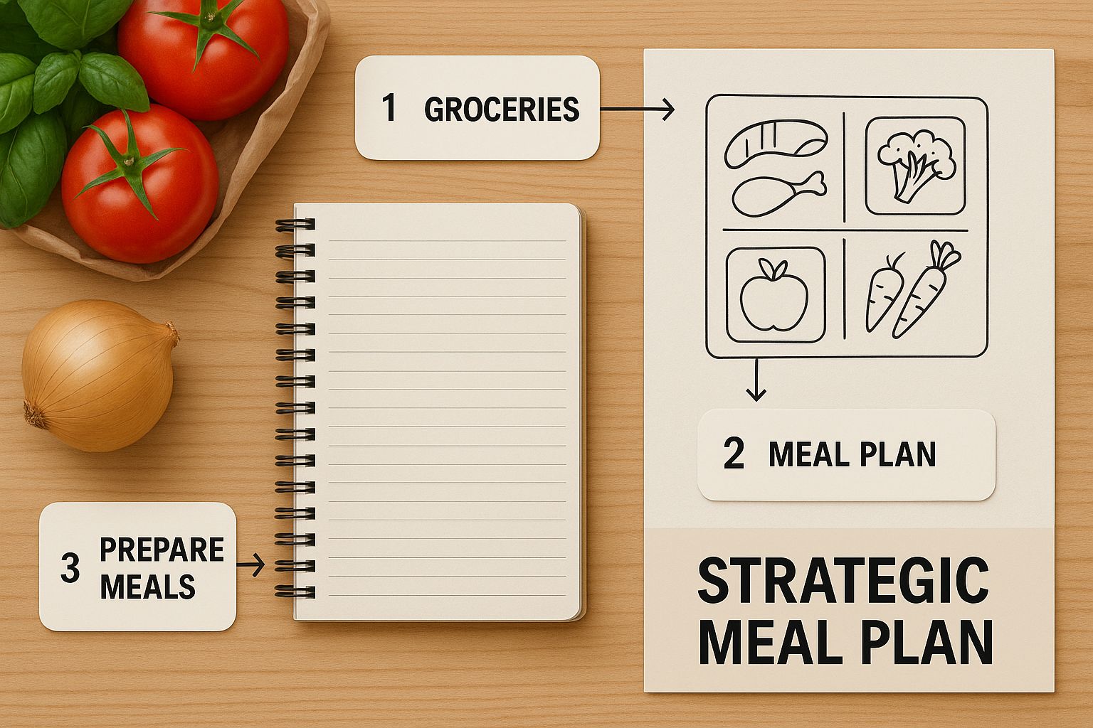 Infographic about weight loss meal planning