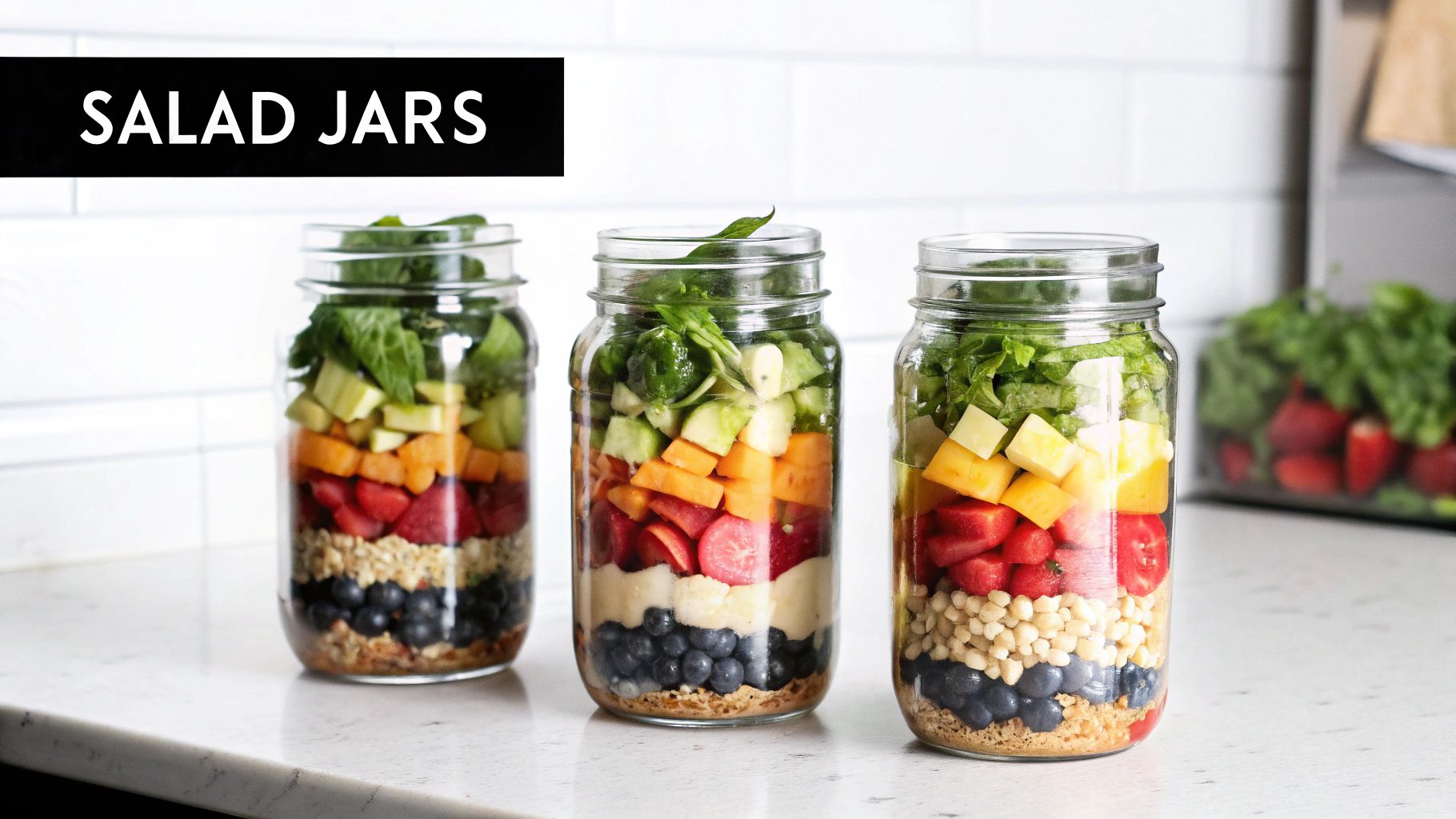 Mason Jar Salad Layering System