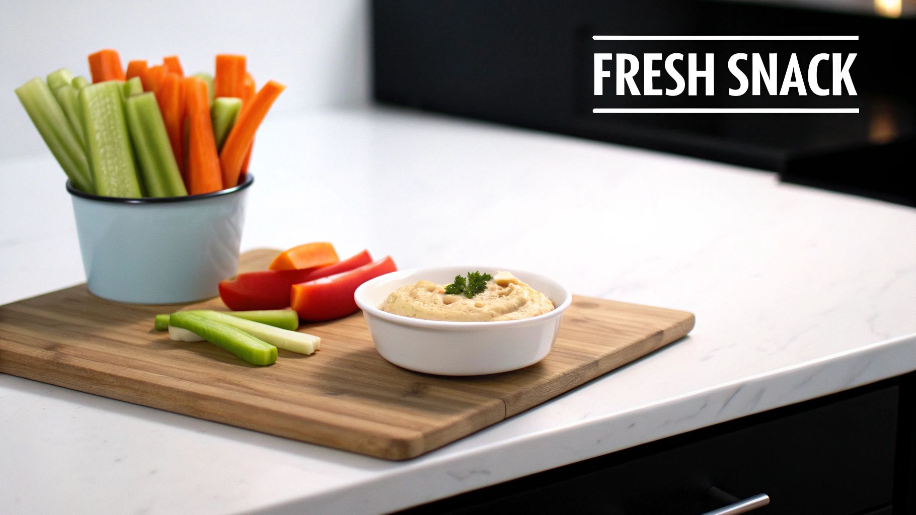 Vegetable Sticks with Hummus