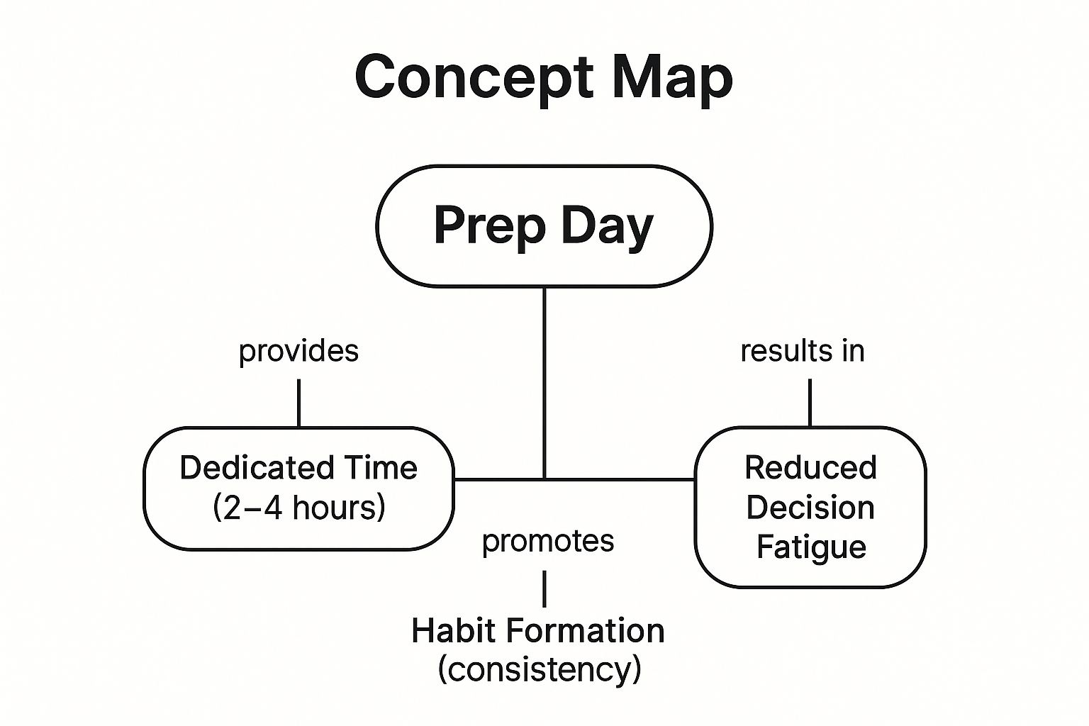 Infographic showing key data about Choose One Prep Day and Stick to It