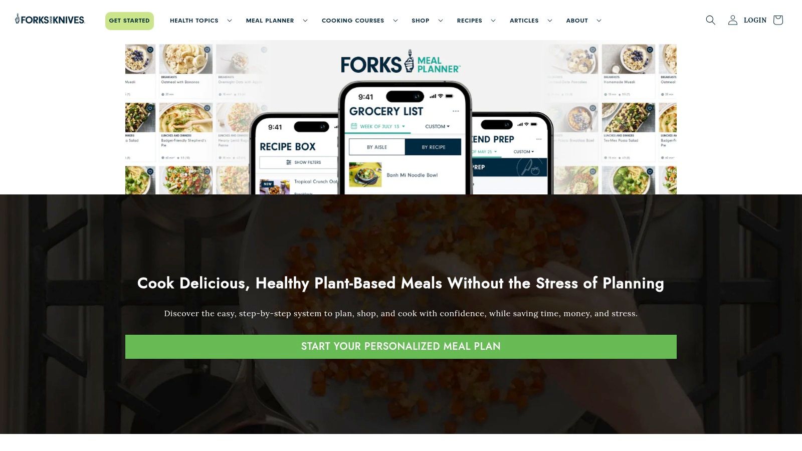 Forks Over Knives — Forks Meal Planner