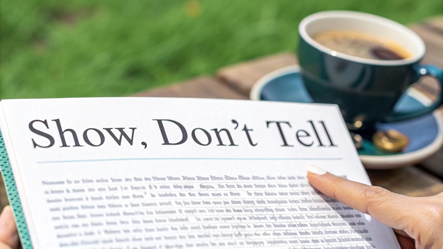 A person writing in a notebook, with lightbulbs illuminating their ideas.