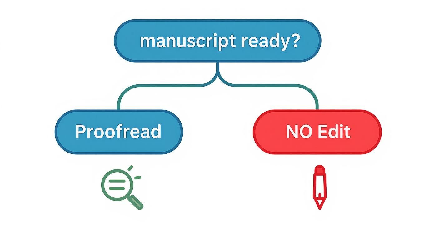 Infographic about difference between editing and proofreading
