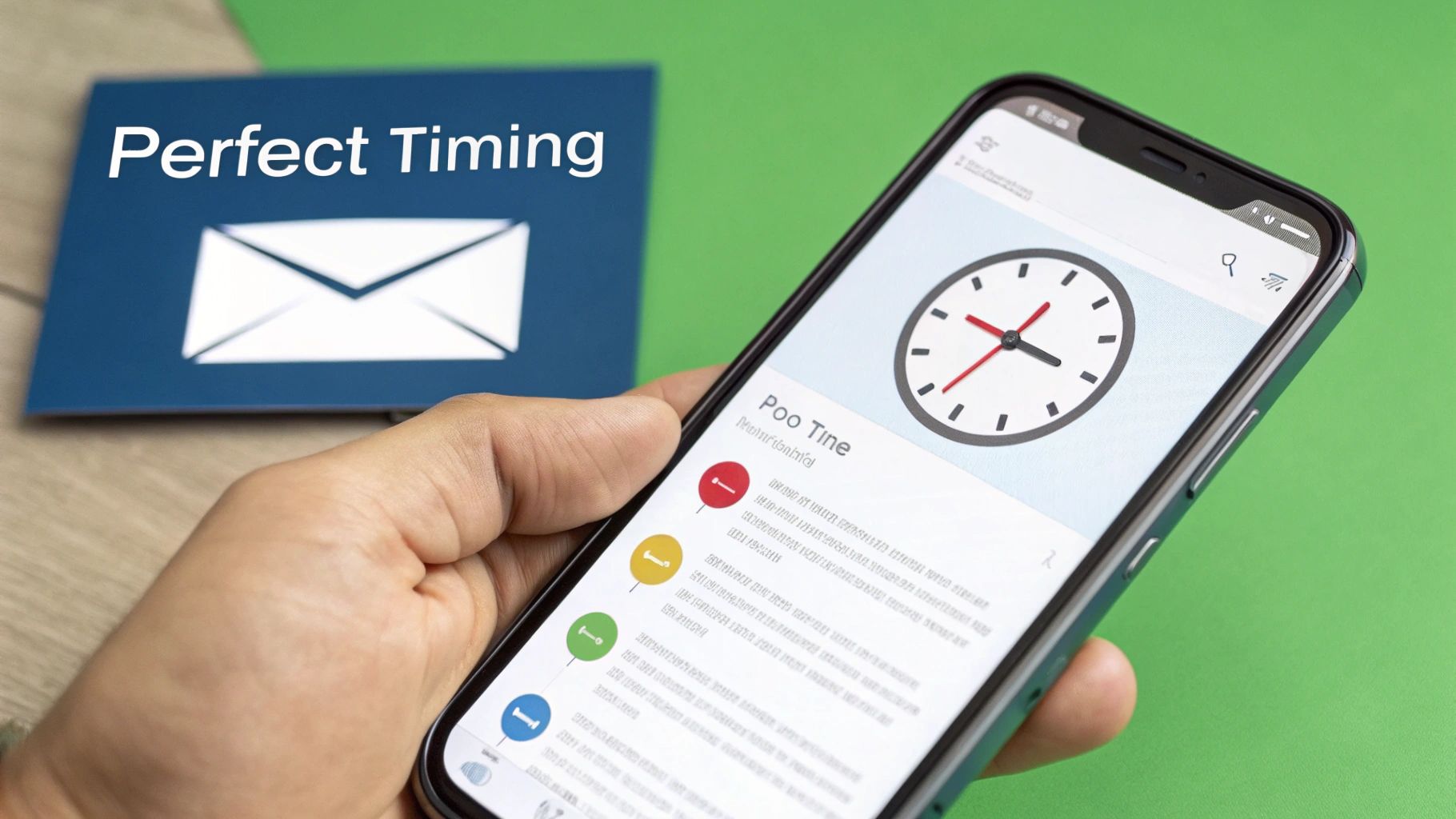A professional setting with a calendar and clock, symbolizing the importance of timely follow-up.