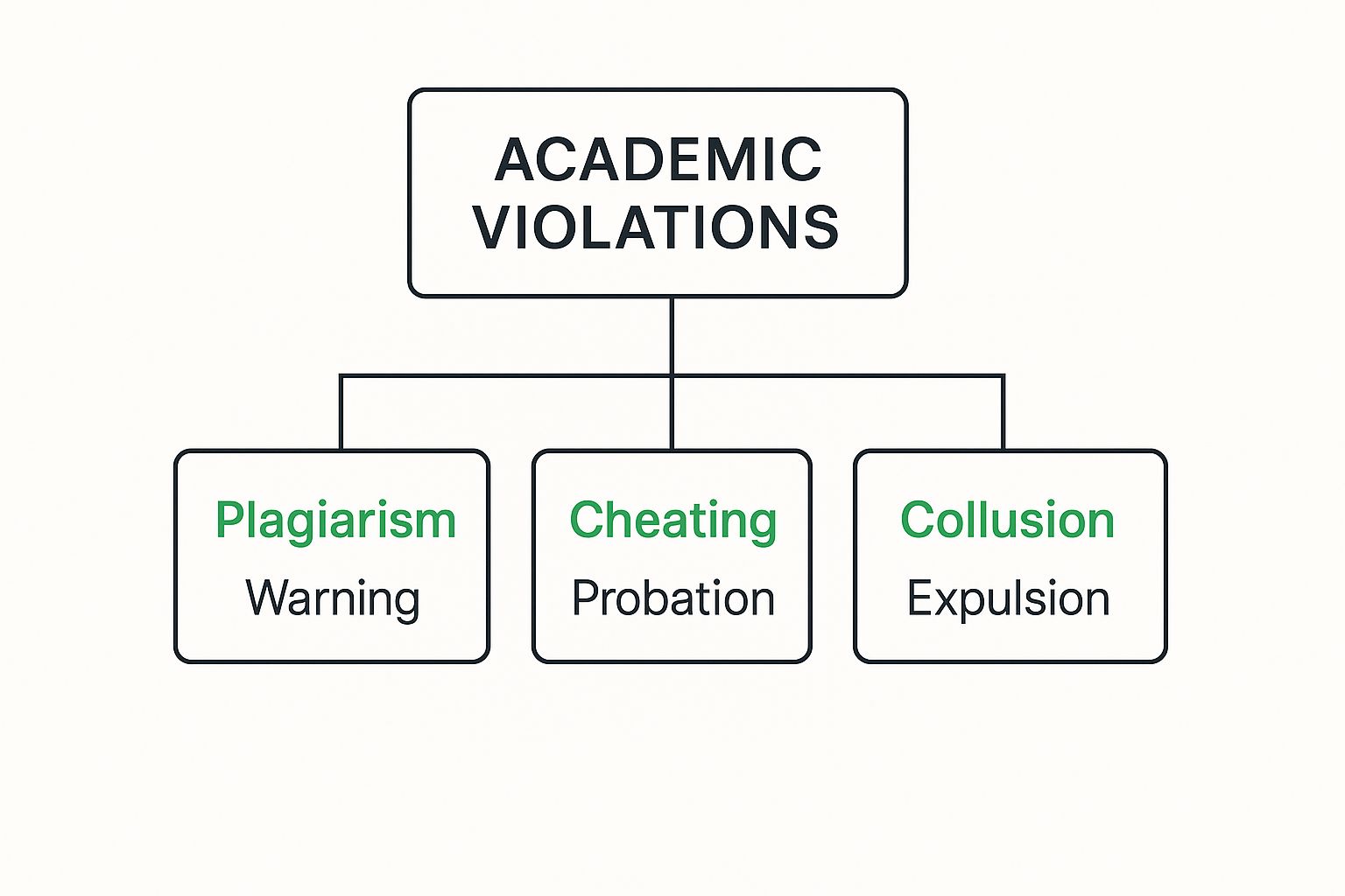 Infographic about academic integrity guidelines