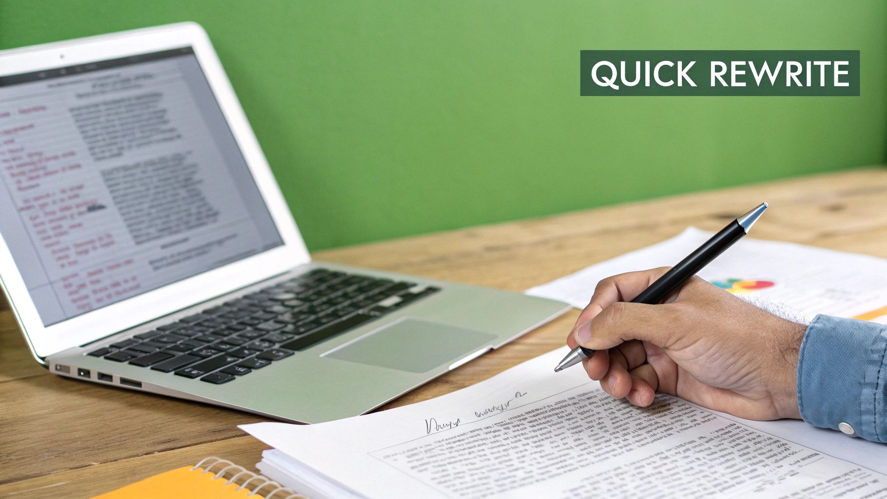 Rewriting sentences illustration