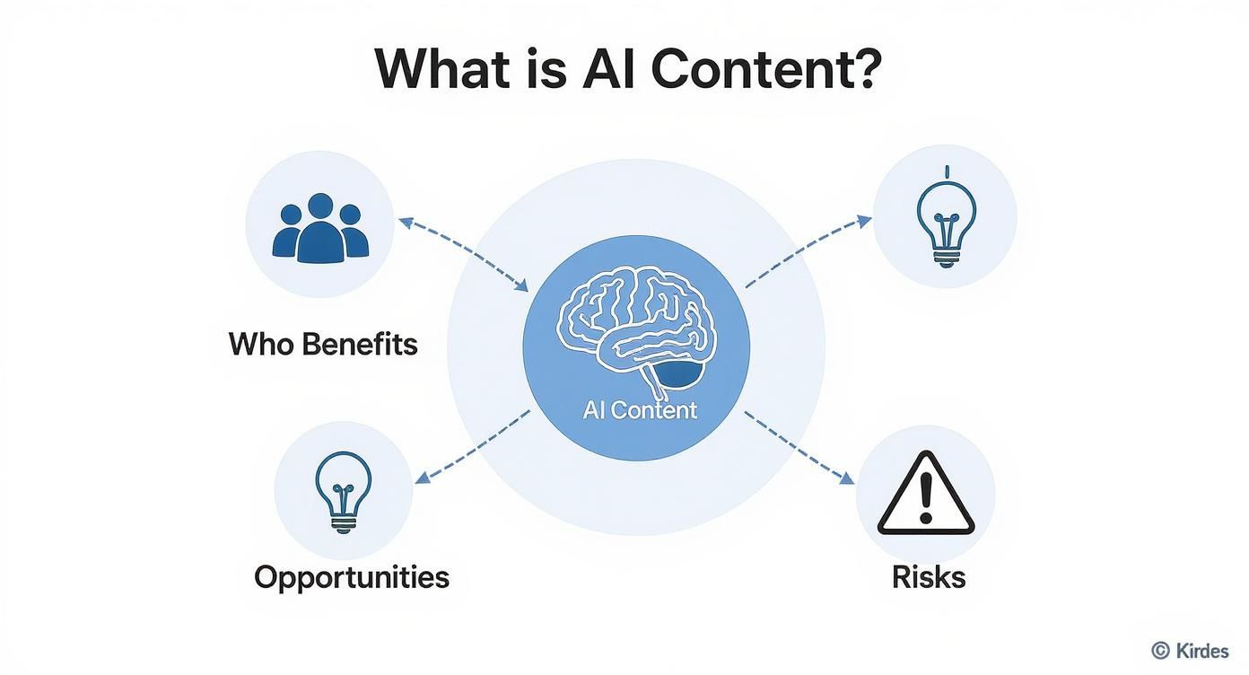 Infographic about what is ai generated content