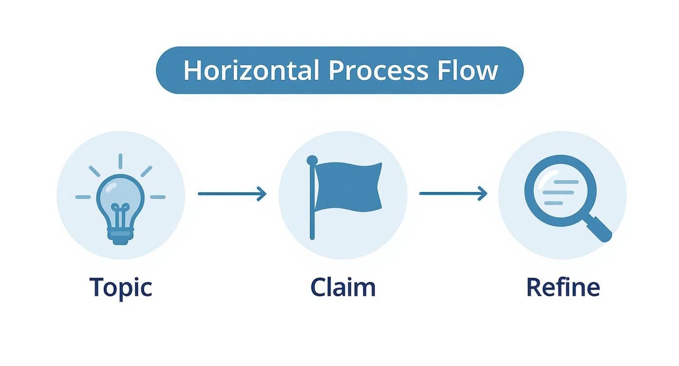 Infographic about how to structure an argumentative essay