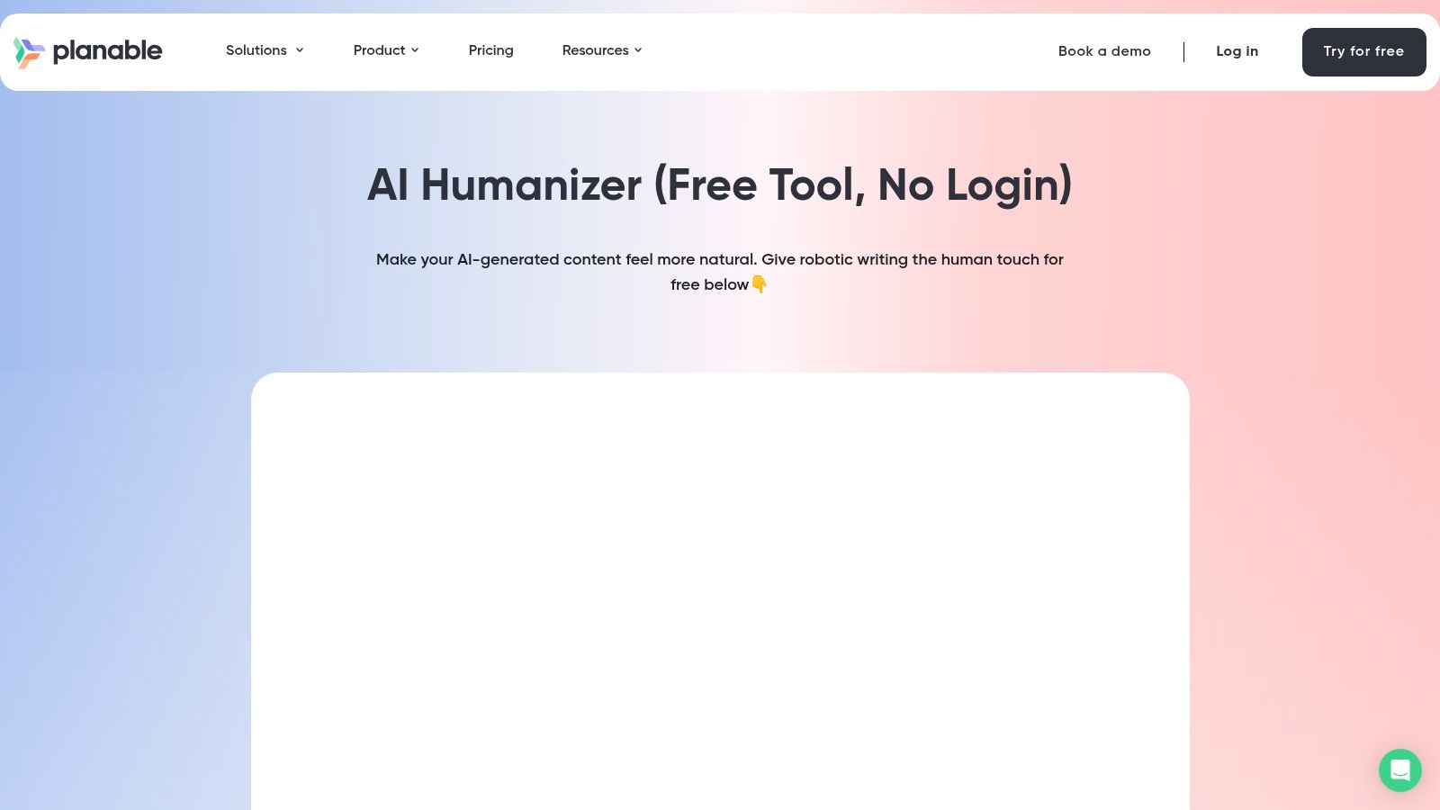 Planable's AI Humanizer