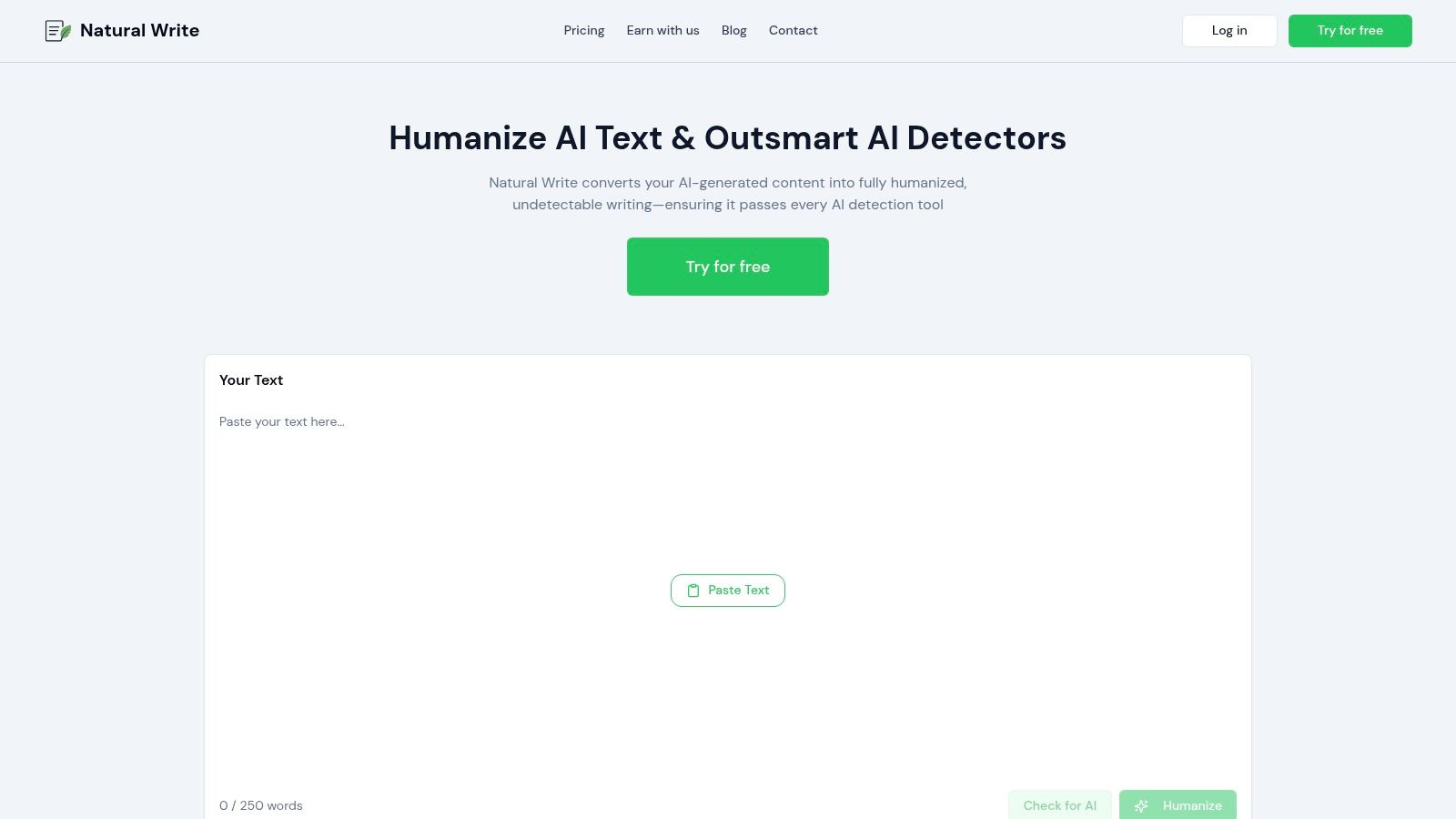 Natural Write Interface