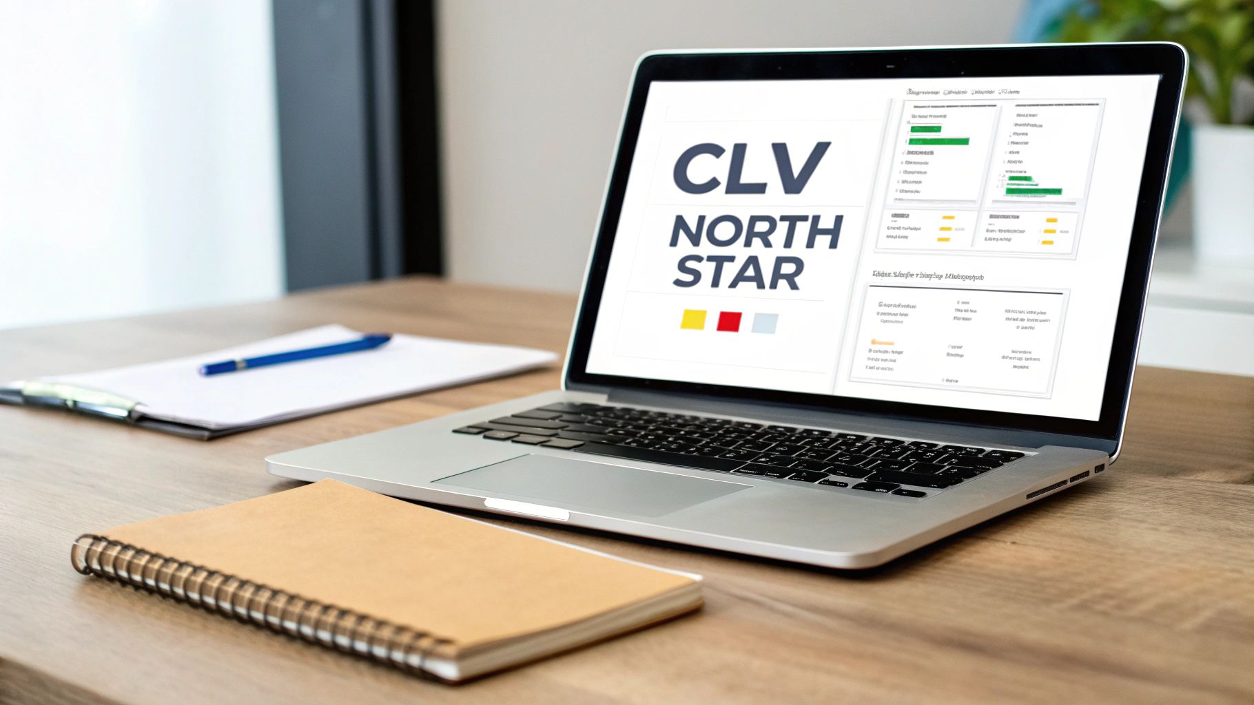 Product Manager analyzing customer lifetime value data on a digital dashboard