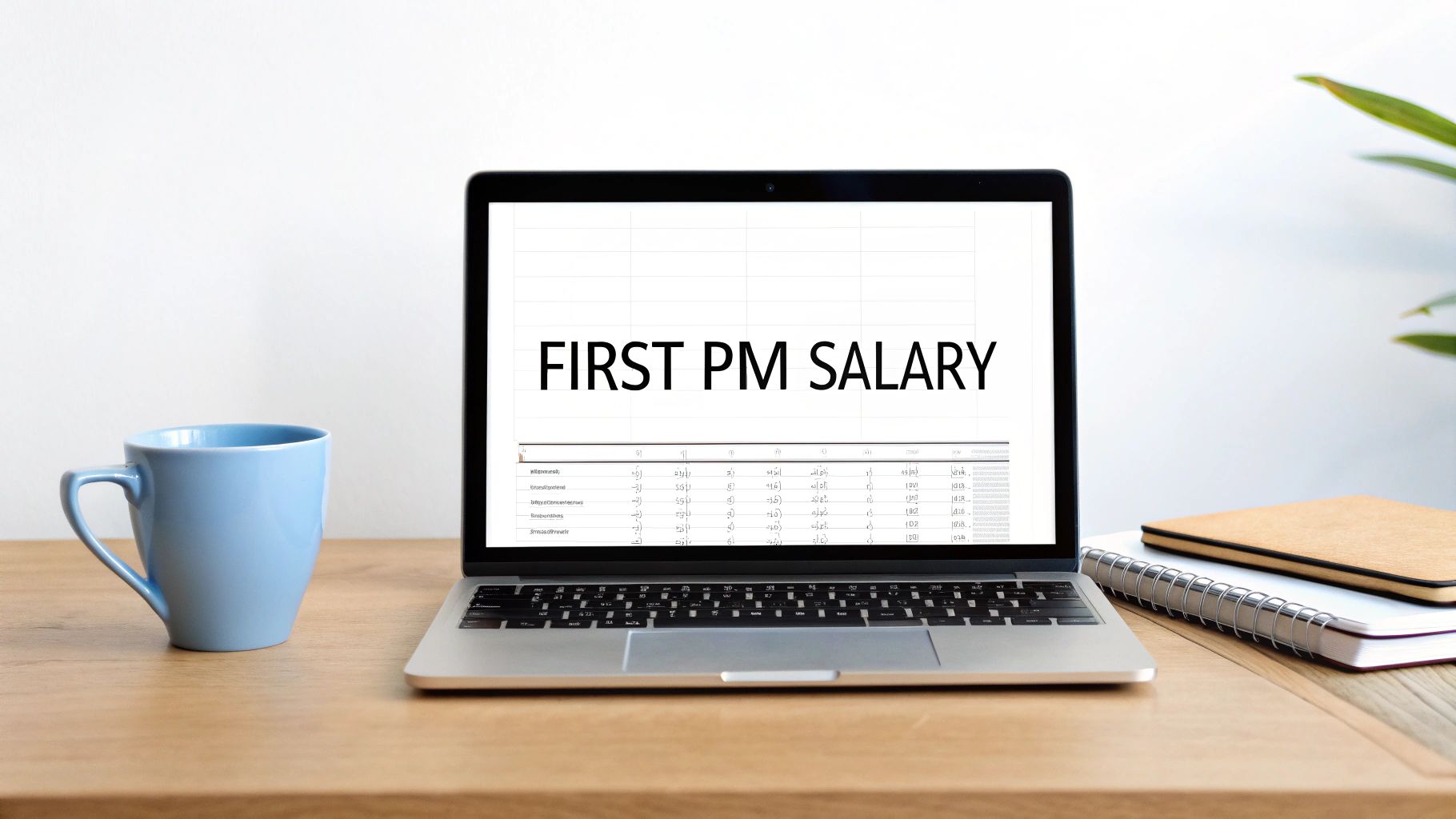 An upward-trending bar chart next to a pile of coins, symbolizing salary growth and financial expectations for a product manager role.