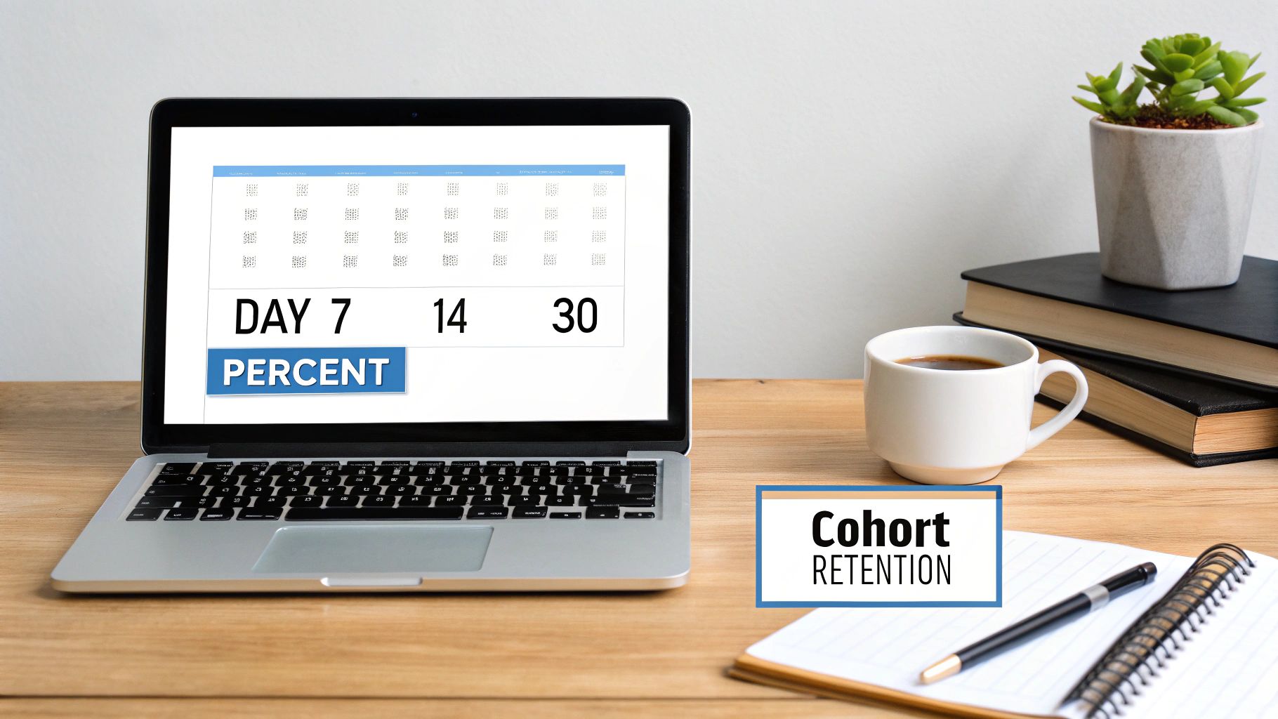 Three magnifying glasses examining different user groups, symbolizing acquisition, behavioral, and predictive cohorts.