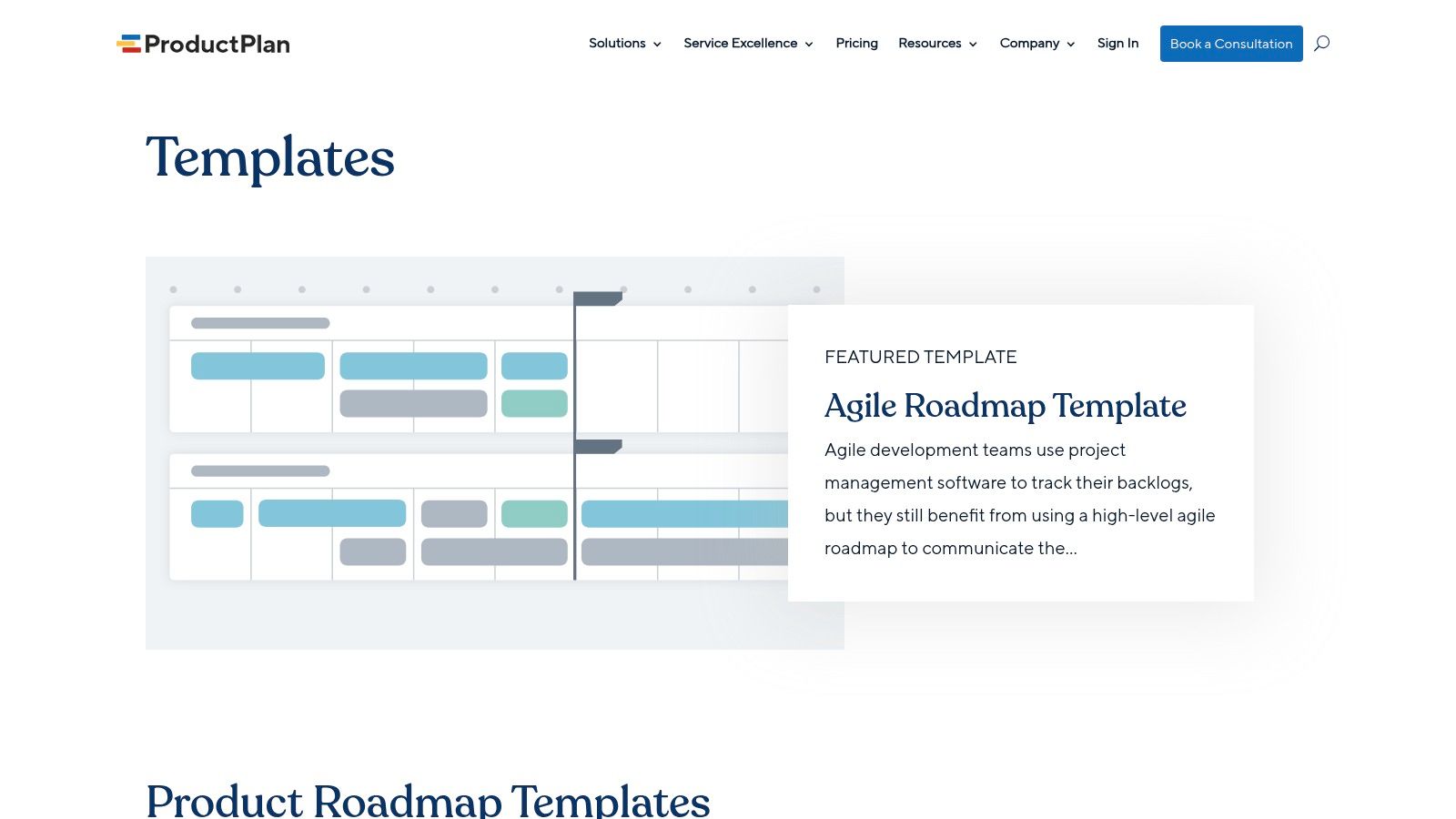 ProductPlan – Roadmap Templates