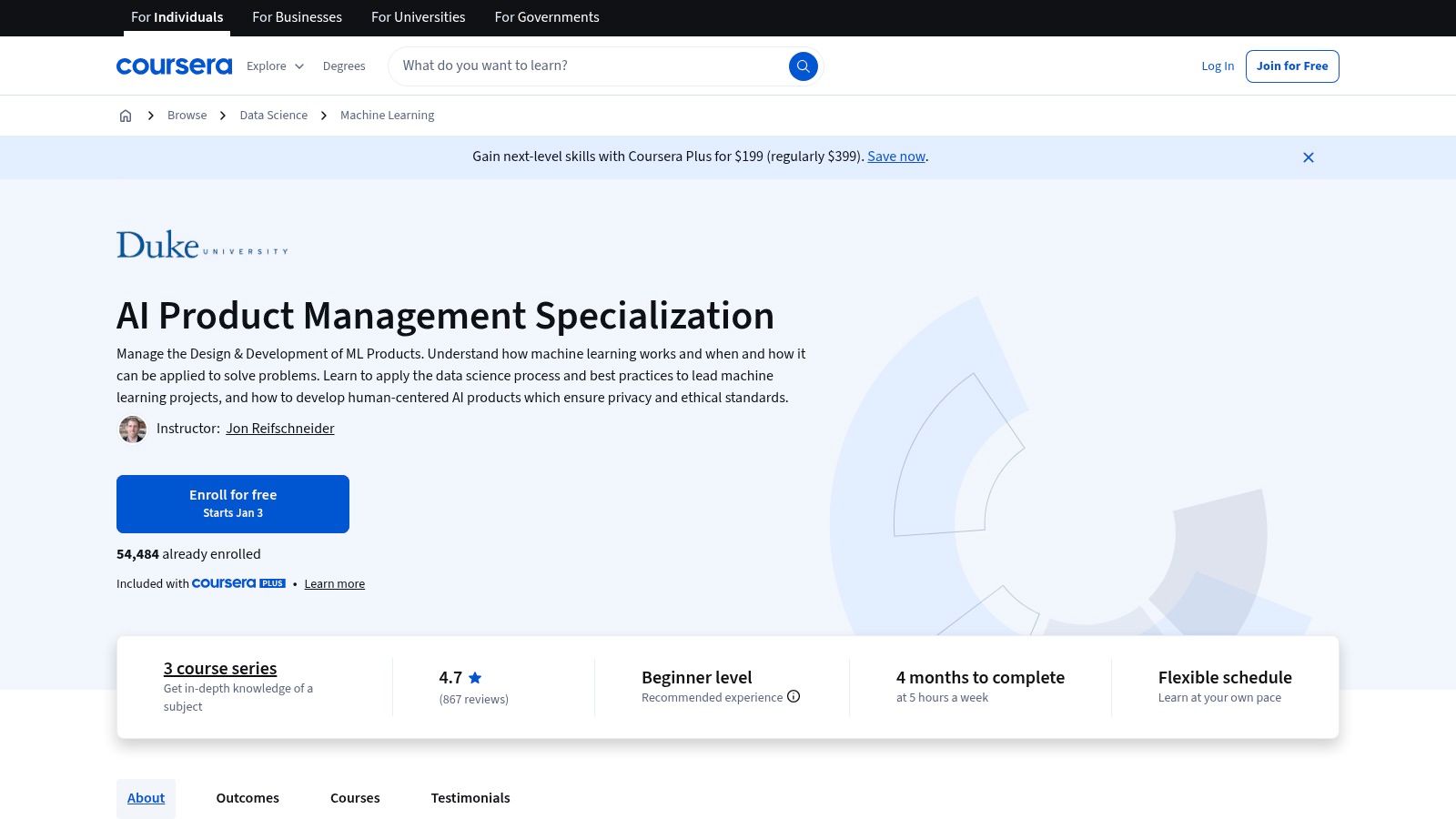 Coursera – AI Product Management Specialization (Duke University)